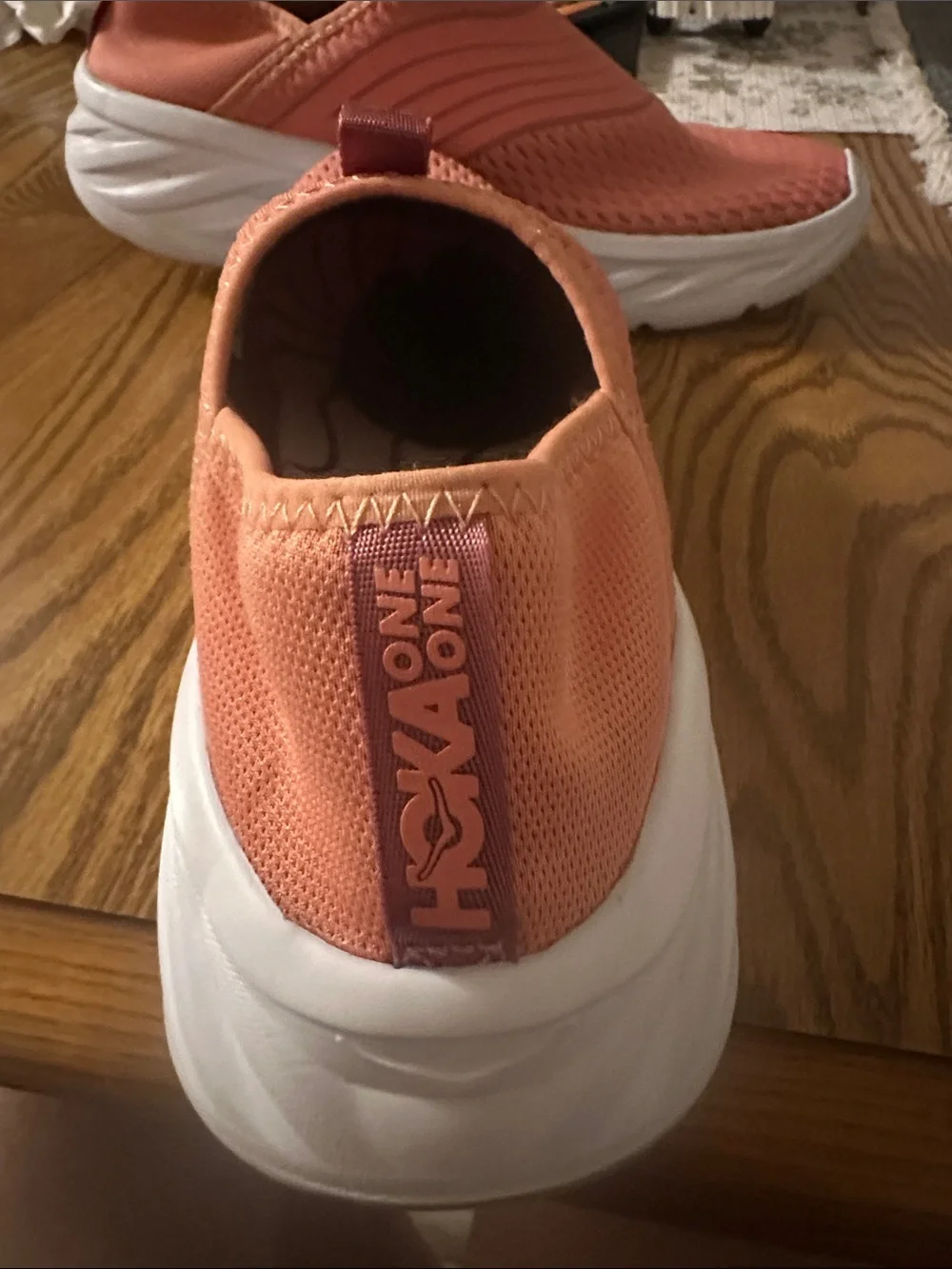 Hoka Women's Coral Slip-On Sneakers in Peach